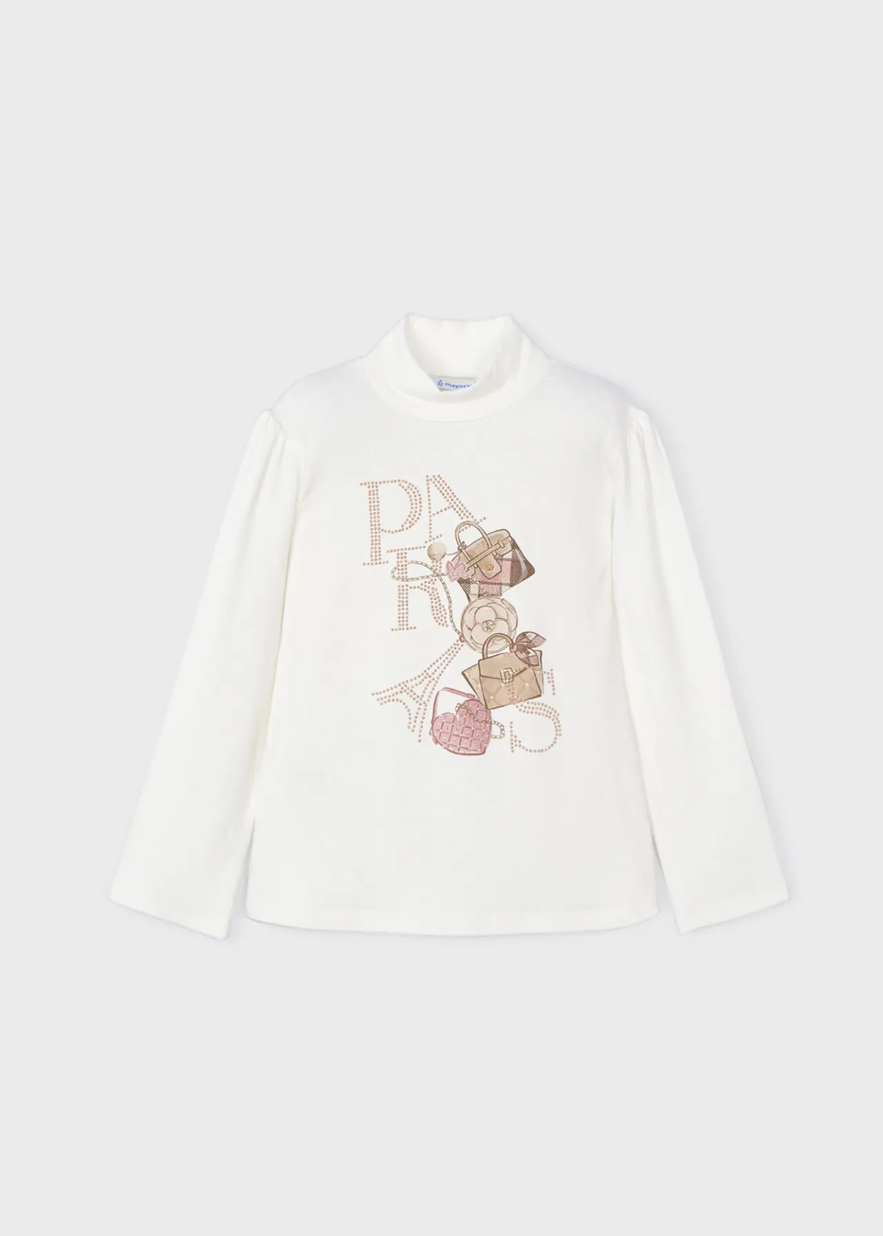 Mayoral Girl Handbag Mock Neck T-Shirt