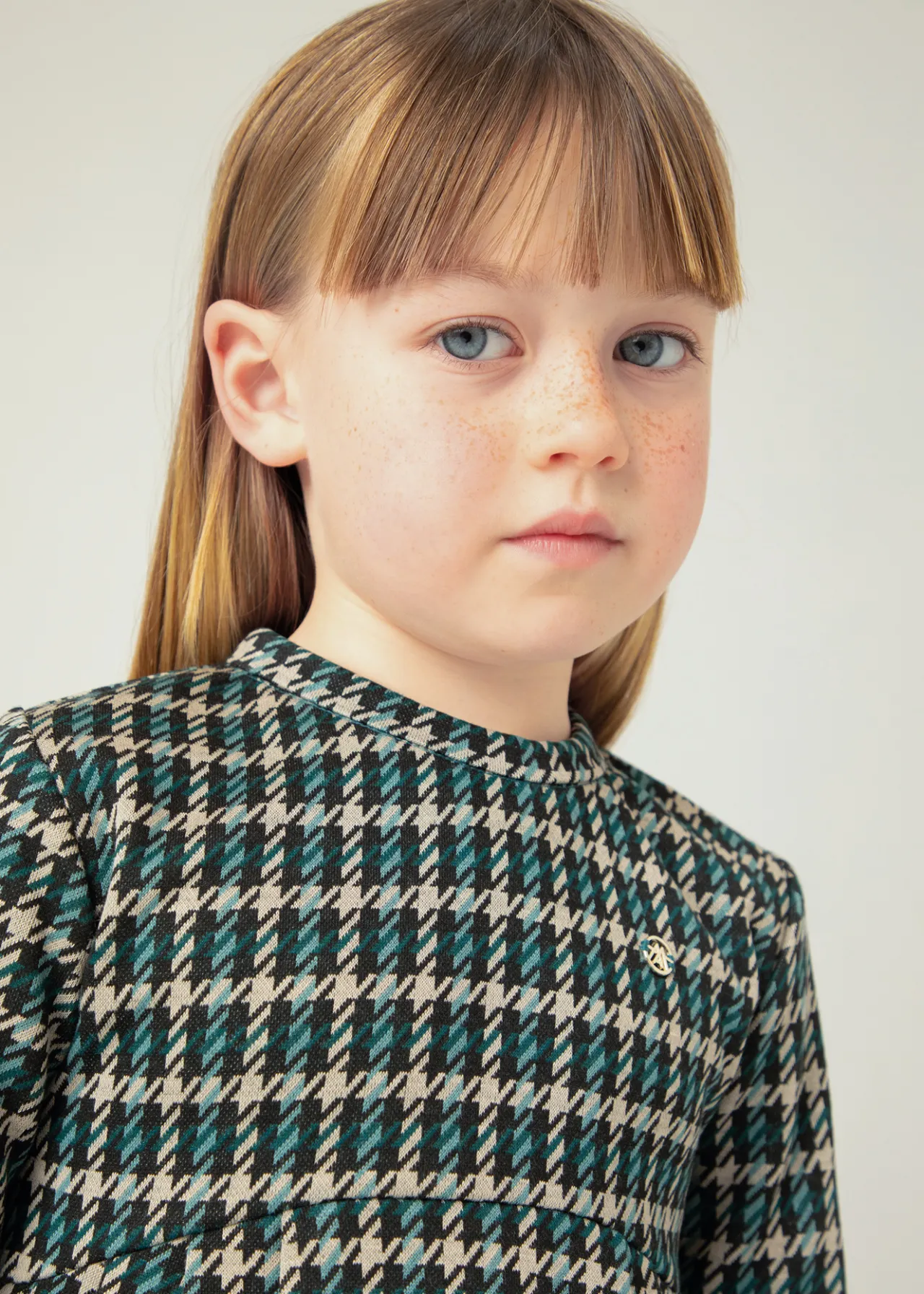 Mayoral Girl Houndstooth Dress