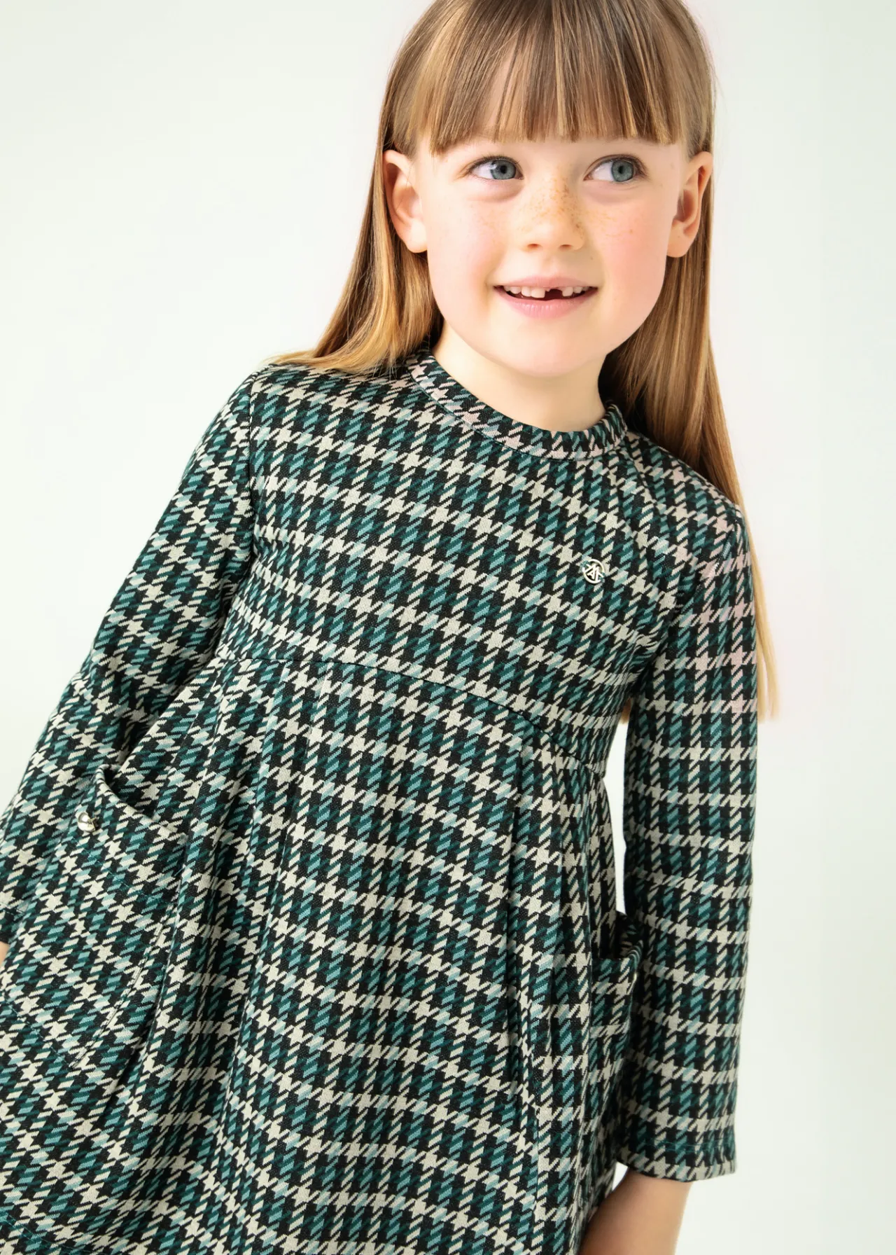 Mayoral Girl Houndstooth Dress