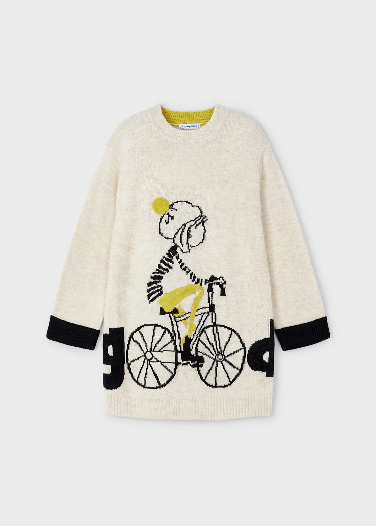 Mayoral Girl Knit Bike Sweater Dress