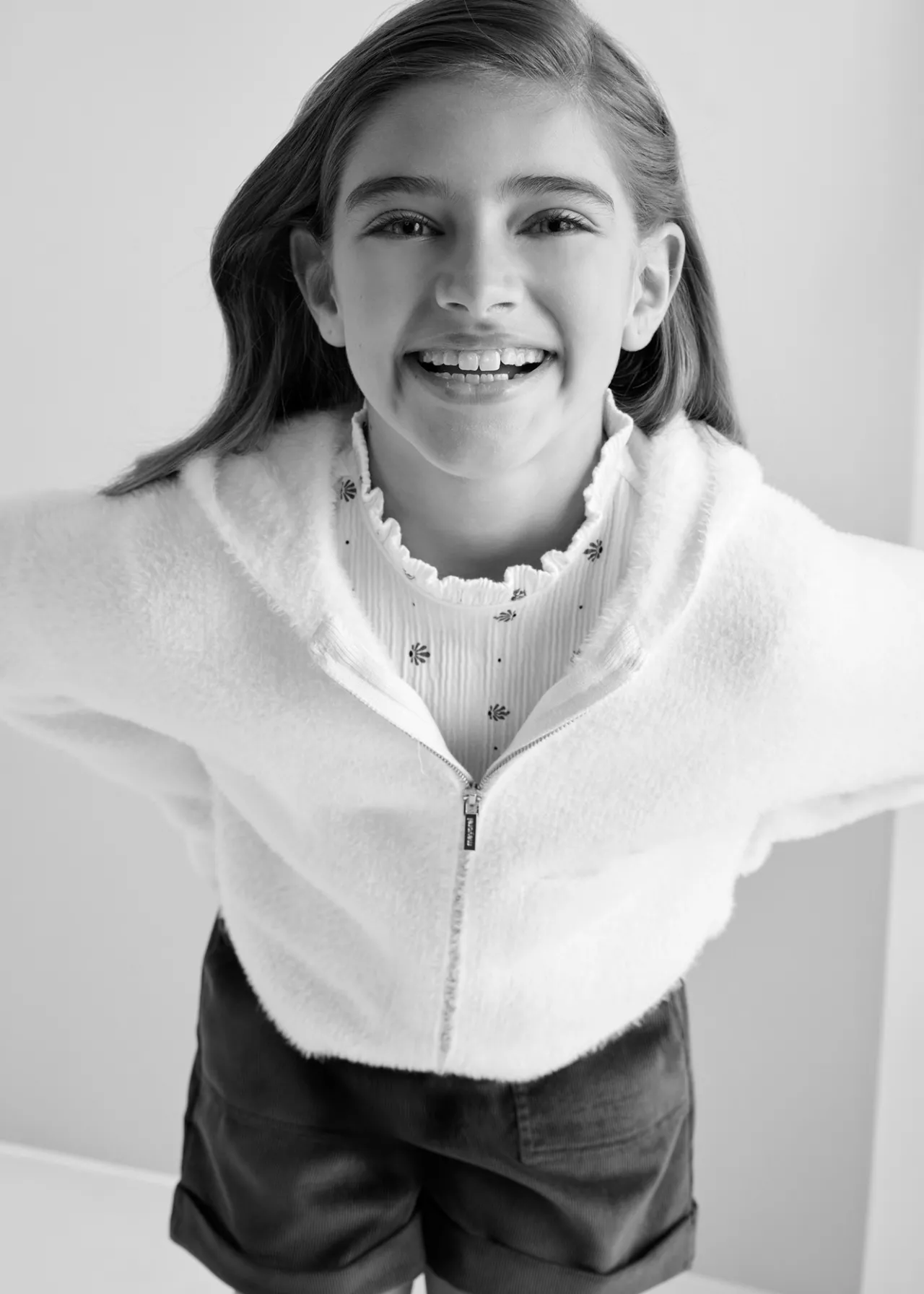 Mayoral Girl Knit Zip Hoodie