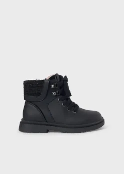 Mayoral Girl Leather Biker Boots