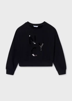 Mayoral Girl Letter Applique Sweatshirt