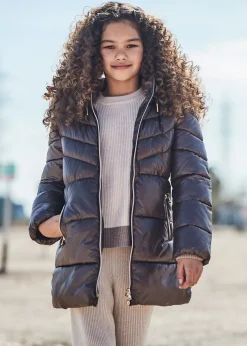Mayoral Girl Long Sparkly Coat
