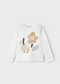 Mayoral Girl Long-Sleeve Flowers T-Shirt