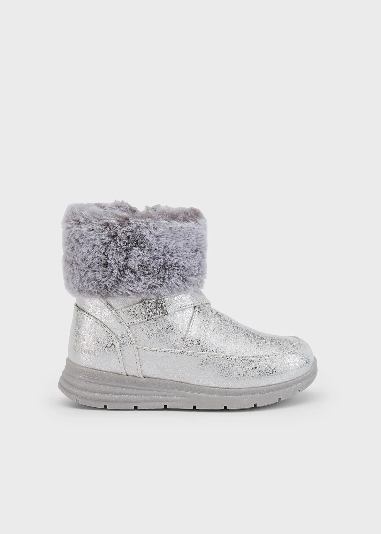 Mayoral Girl Metallic Fur Lined Boots