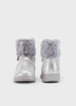 Mayoral Girl Metallic Fur Lined Boots