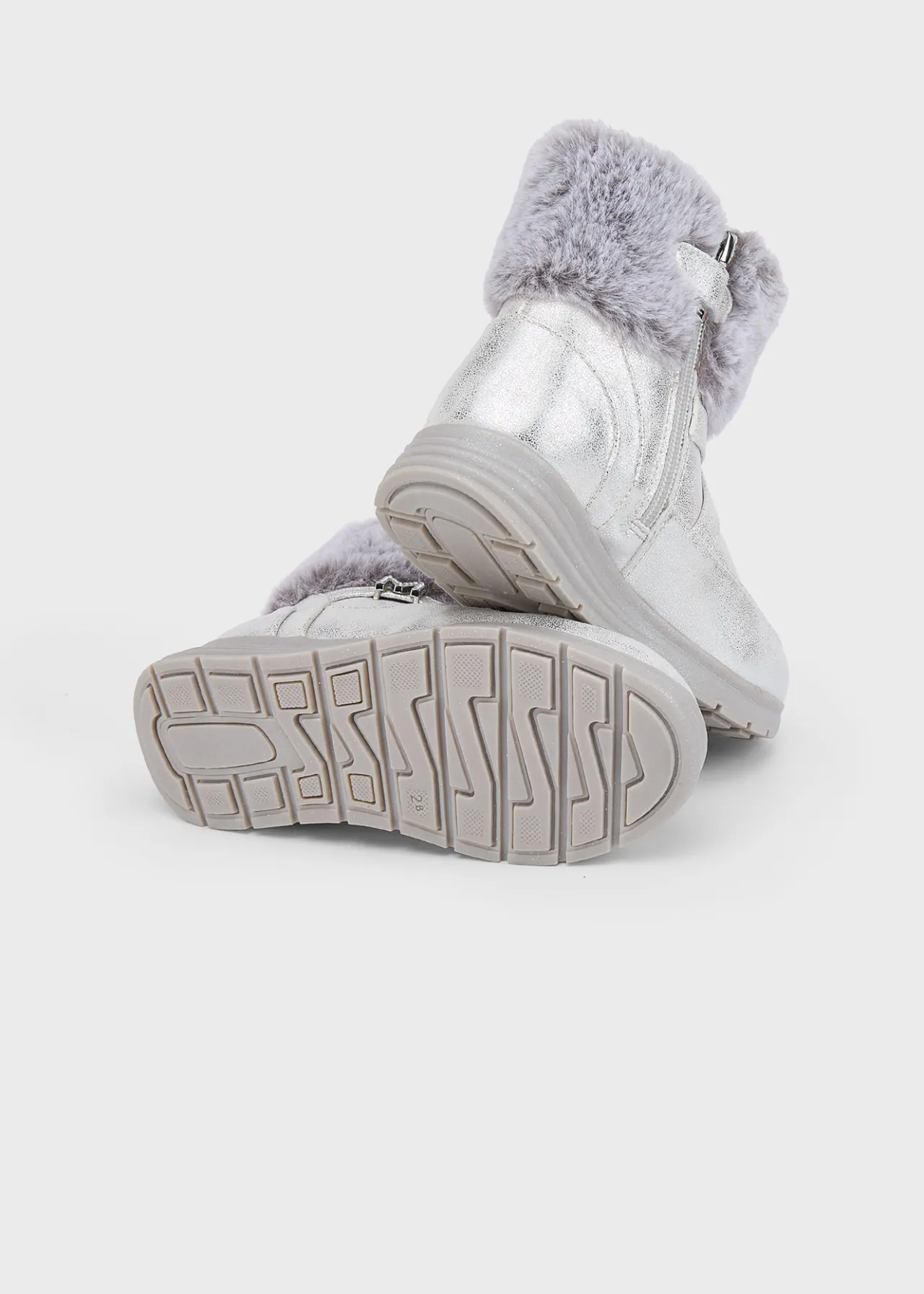 Mayoral Girl Metallic Fur Lined Boots