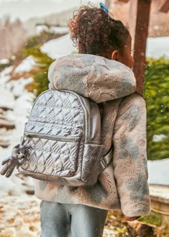 Mayoral Girl Metallic Padded Backpack