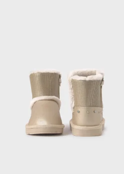 Mayoral Girl Metallic Sequin Boots