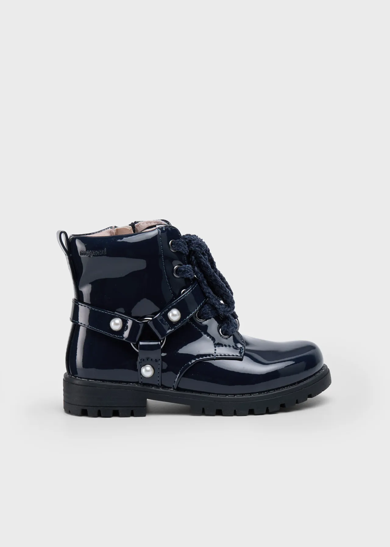 Mayoral Girl Patent Leather Biker Boots
