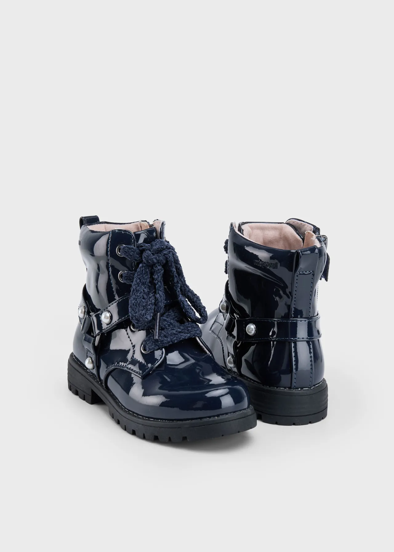 Mayoral Girl Patent Leather Biker Boots