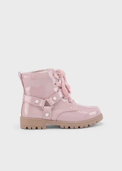 Mayoral Girl Patent Leather Biker Boots