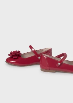 Mayoral Girl Patent Leather Flower Mary Janes