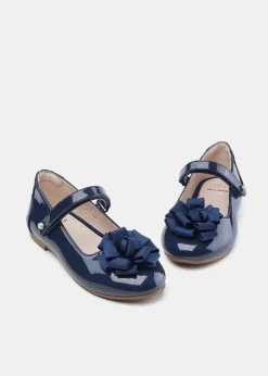 Mayoral Girl Patent Leather Flower Mary Janes