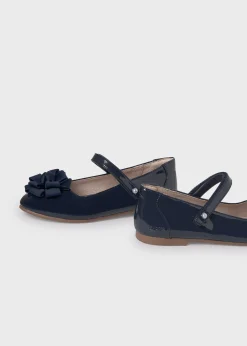 Mayoral Girl Patent Leather Flower Mary Janes
