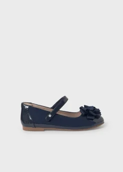Mayoral Girl Patent Leather Flower Mary Janes