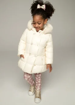 Mayoral Girl Pearlescent Long Coat