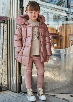 Mayoral Girl Pearlescent Long Coat