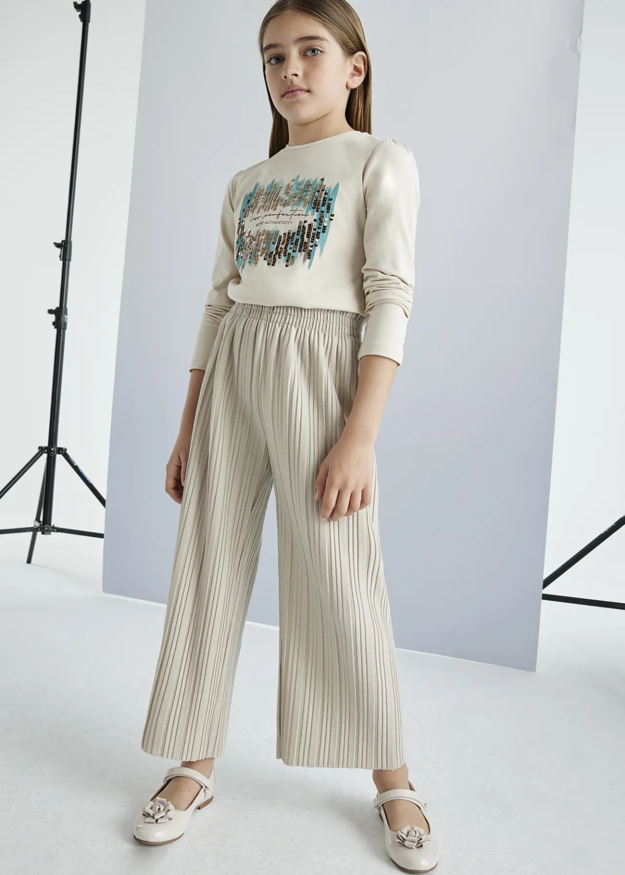 Mayoral Girl Pleated Pants