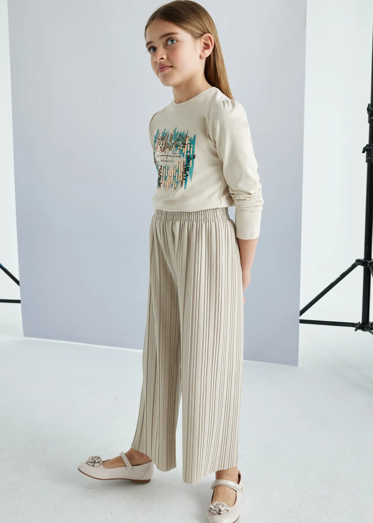 Mayoral Girl Pleated Pants