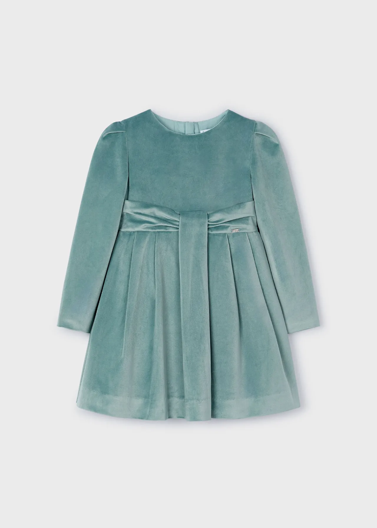 Mayoral Girl Pleated Velvet Dress