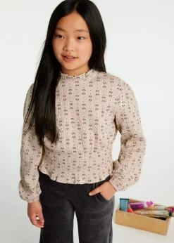 Mayoral Girl Print Ruched Top