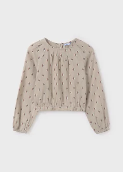 Mayoral Girl Print Shirt