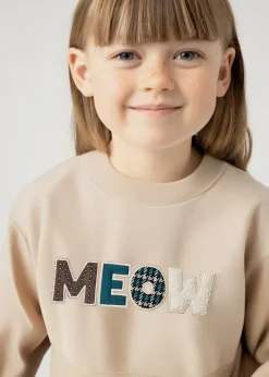 Mayoral Girl Puffed Sleeve Sweatshirt