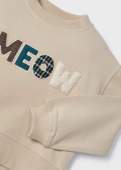 Mayoral Girl Puffed Sleeve Sweatshirt