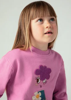 Mayoral Girl Puffed Sleeve Sweatshirt