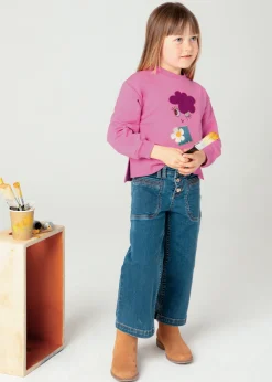 Mayoral Girl Puffed Sleeve Sweatshirt