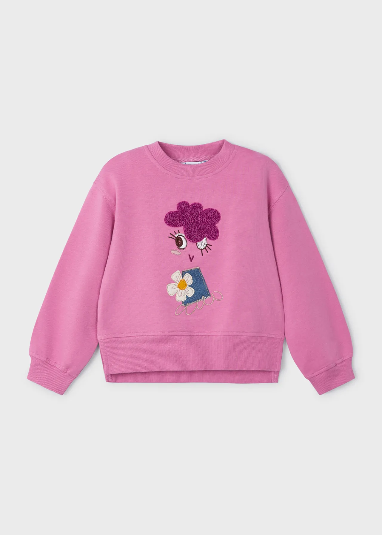 Mayoral Girl Puffed Sleeve Sweatshirt