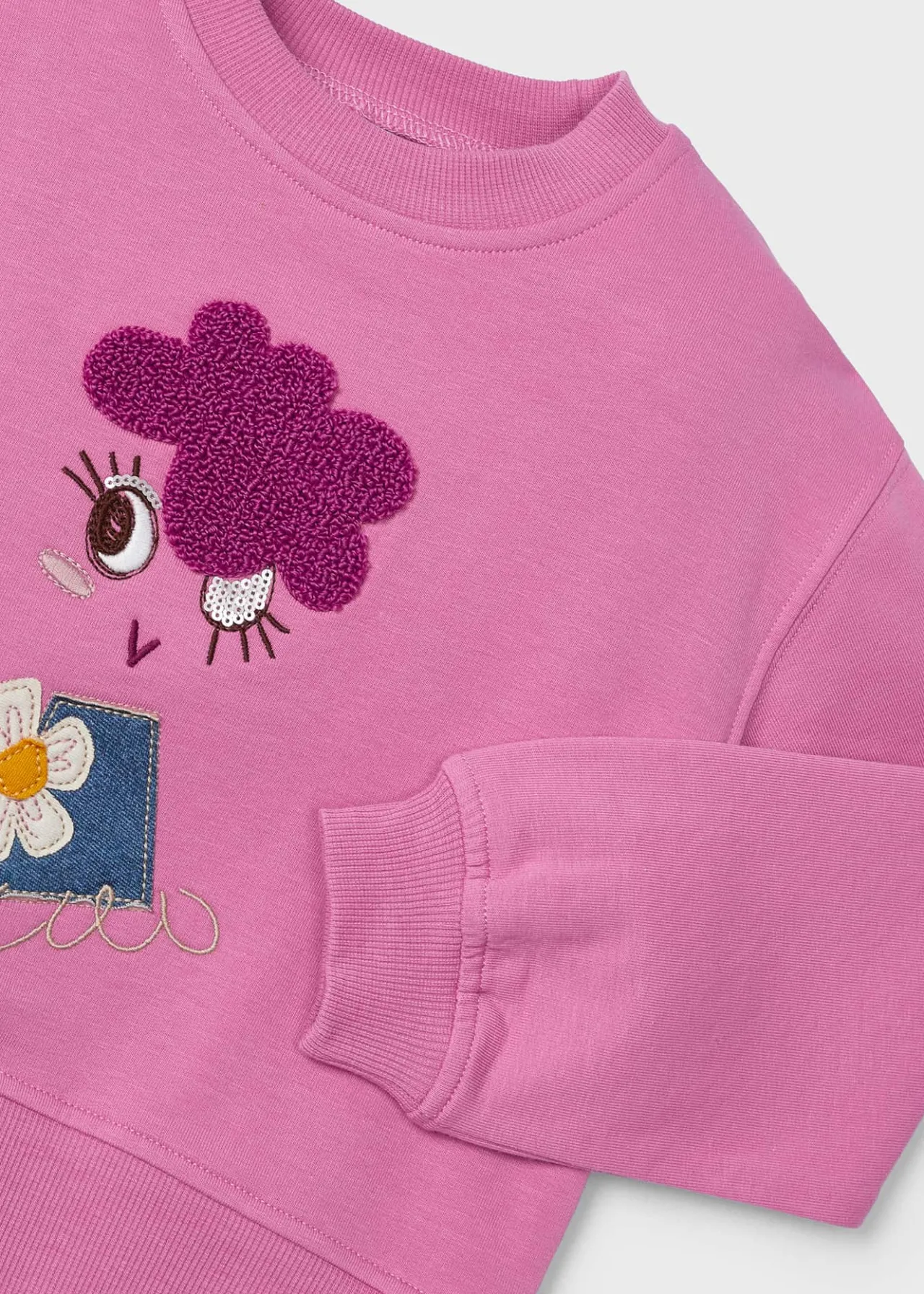 Mayoral Girl Puffed Sleeve Sweatshirt