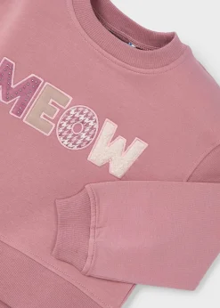 Mayoral Girl Puffed Sleeve Sweatshirt