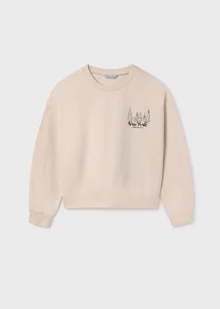 Mayoral Girl Puffed Sleeve Sweatshirt