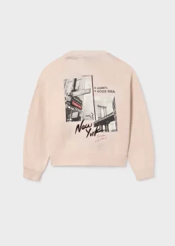 Mayoral Girl Puffed Sleeve Sweatshirt