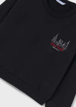 Mayoral Girl Puffed Sleeve Sweatshirt