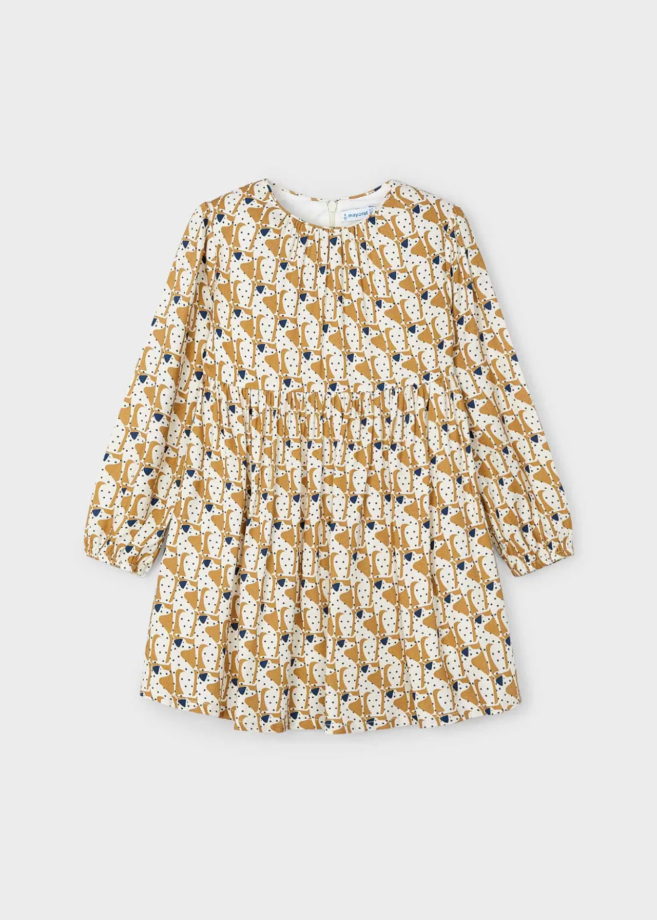 Mayoral Girl Puppy Print Flowy Dress