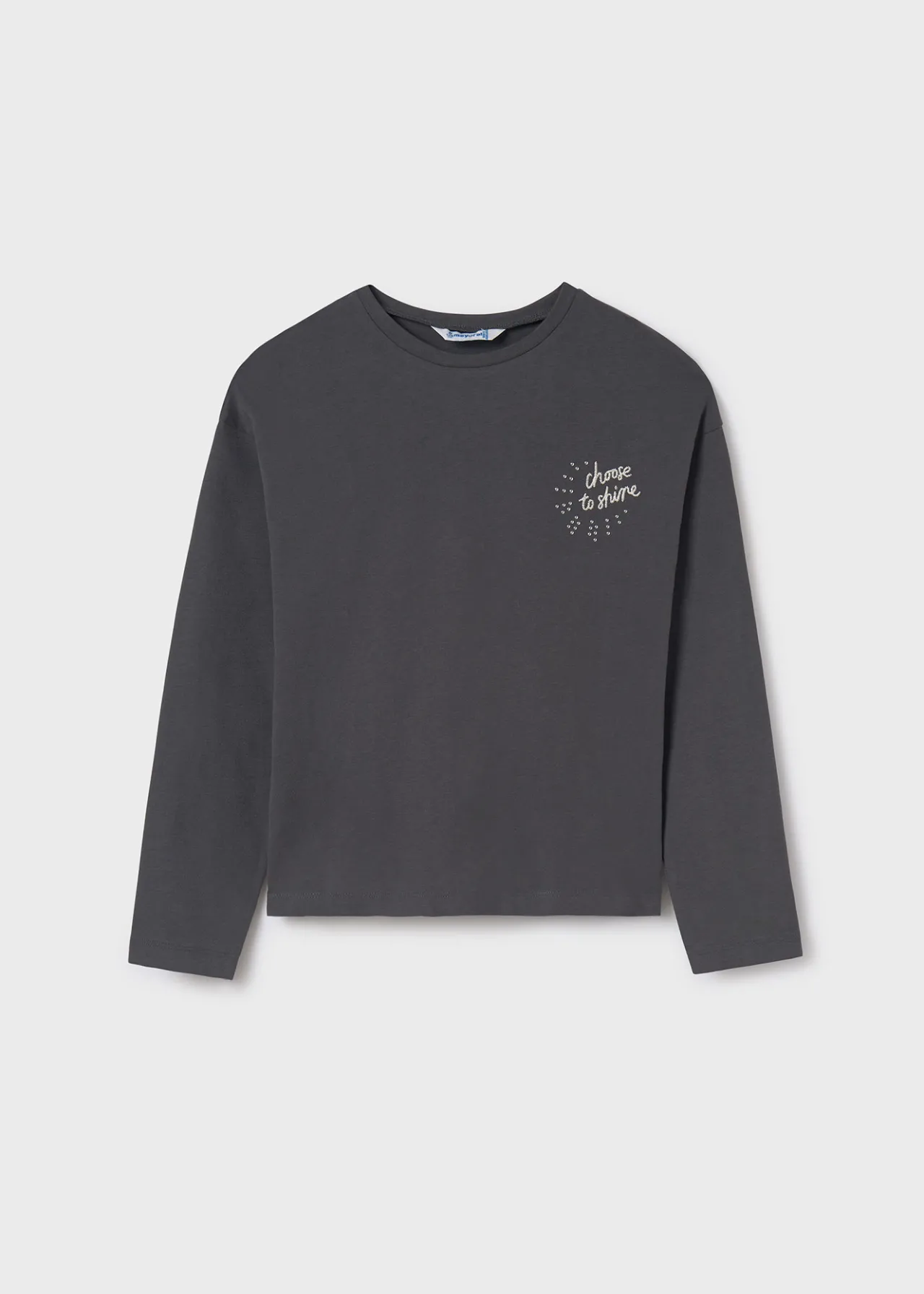Mayoral Girl Relaxed Shoulder Graphic T-Shirt