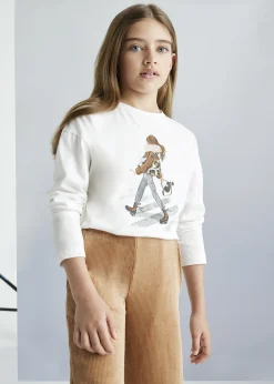Mayoral Girl Relaxed Shoulder T-Shirt