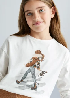 Mayoral Girl Relaxed Shoulder T-Shirt