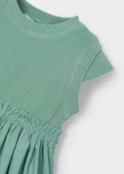 Mayoral Girl Ribbed Combined Dress