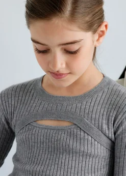 Mayoral Girl Ribbed Top with Top Opening