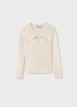Mayoral Girl Ribbed Top with Top Opening