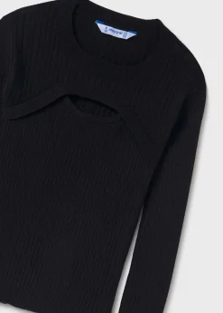 Mayoral Girl Ribbed Top with Top Opening