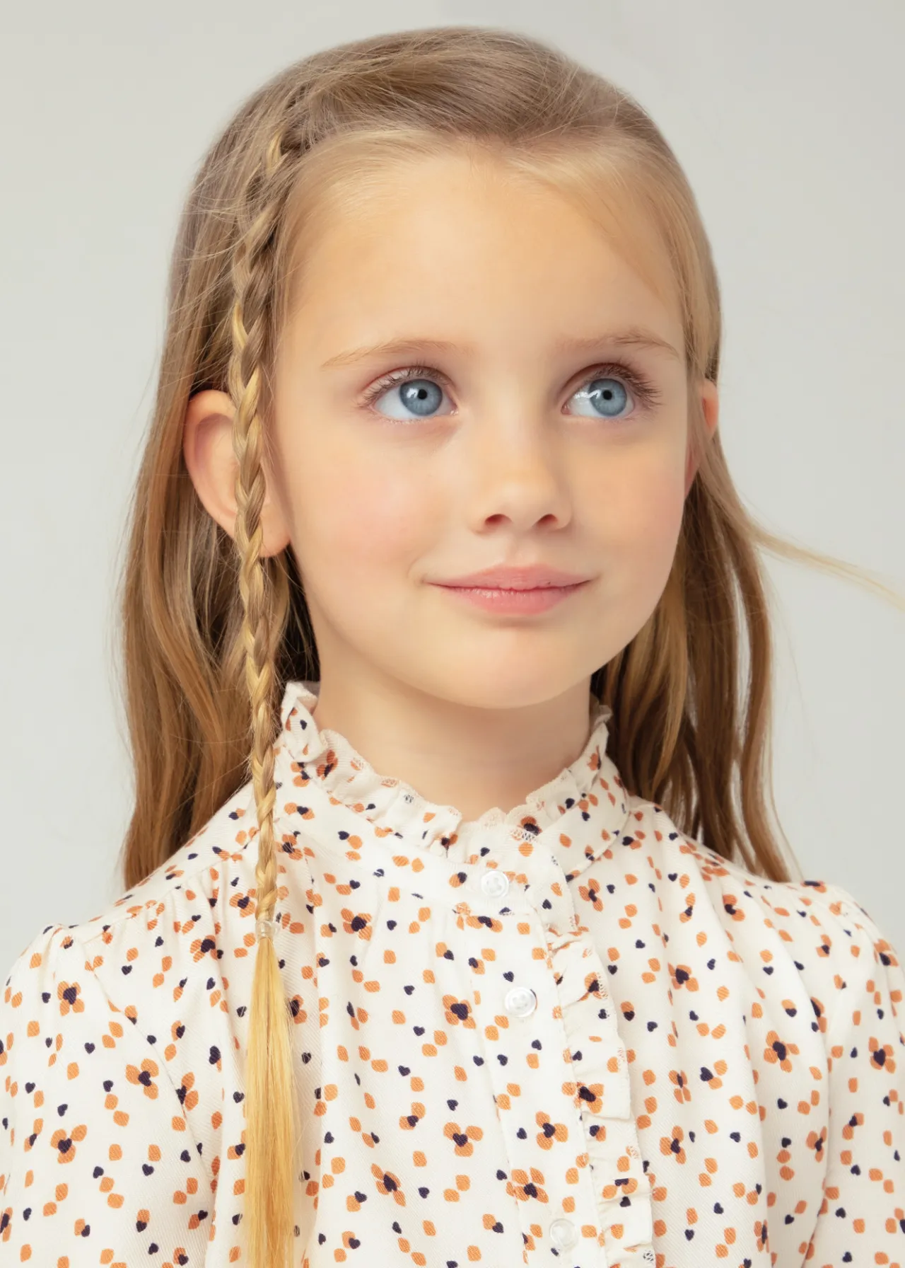 Mayoral Girl Ruffle Print Blouse