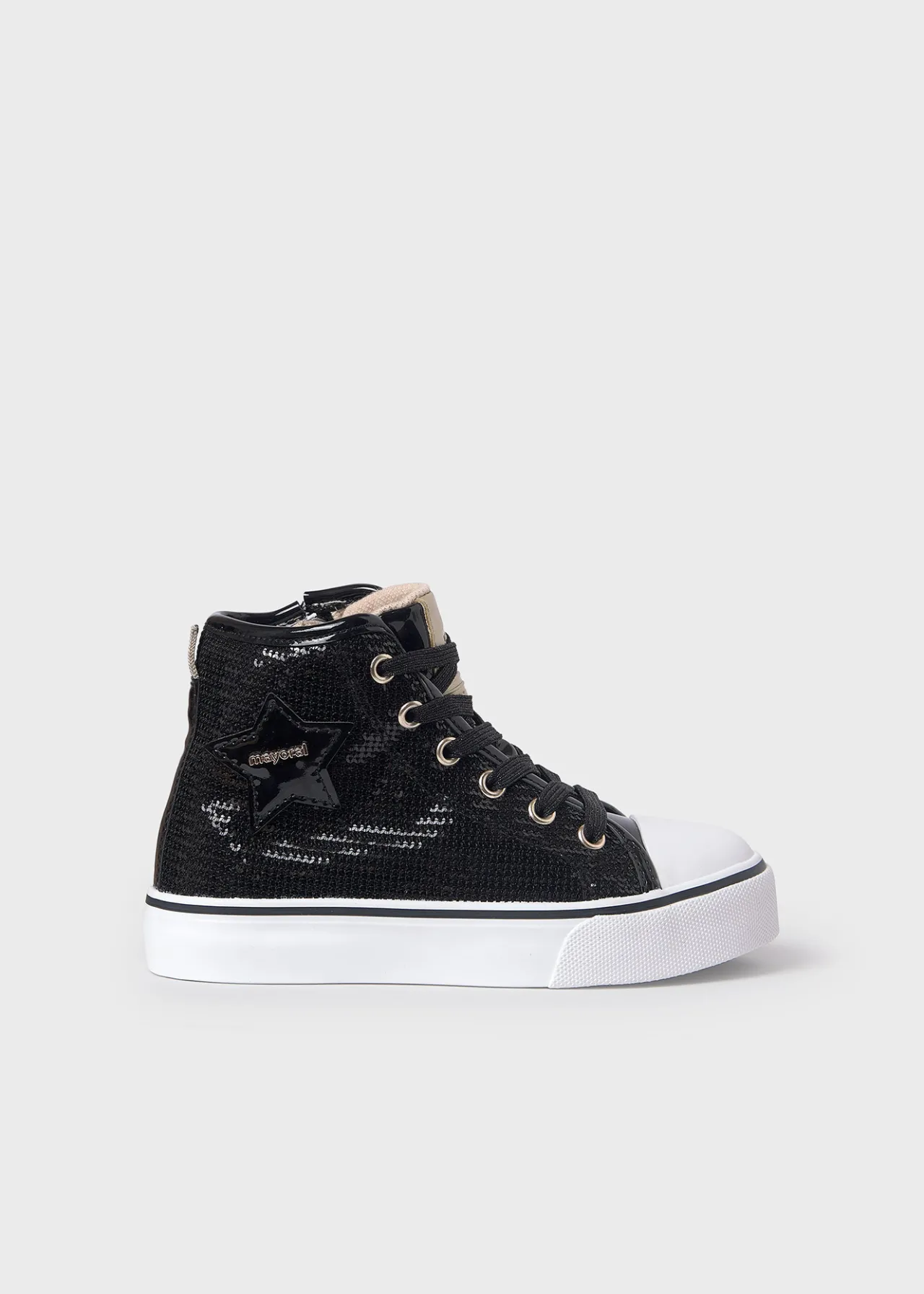 Mayoral Girl Sequin High Top Sneakers