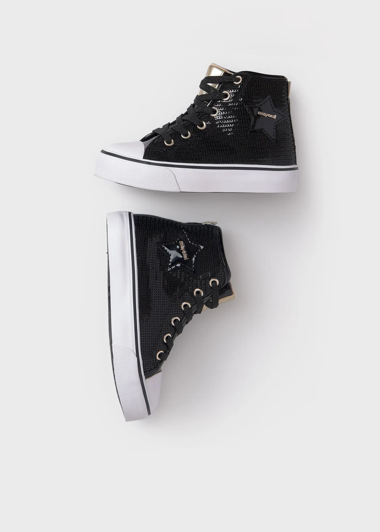 Mayoral Girl Sequin High Top Sneakers