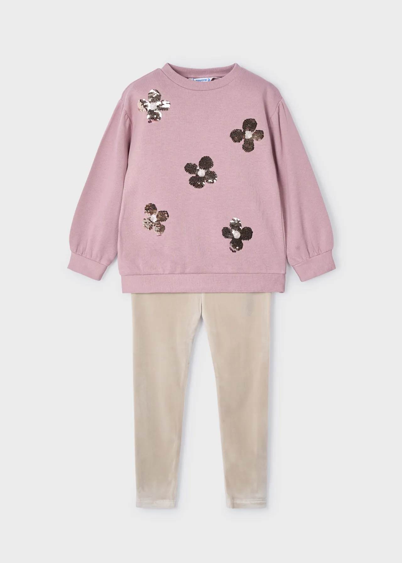 Mayoral Girl Sequin Sweatshirt and Leggings Set